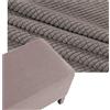 QOEUIUJ Fodera Ottomana, Copri Pouf Quadrato 50x50 80x80 40x40 60x60 100x100 90x90 110x110 Copertura Poggiapiedi Elastico in Jacquard, Cover/Protettiva for Sgabello(Taupe,14x14in/35x35cm)