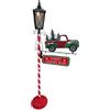 MA MAISON Lampione Natalizio - con Candela LED, Decorazioni Rosse, Bianche, Nero Metallico, Scritta "Merry Christmas" Camioncino Innevato con Alberi - Scena Natalizia