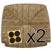 ArredaSì SET 2 PEZZI sedile in paglia (MOD. 1212 R) ricambio per sedia da cucina o osteria modello Venezia + Feltrini in Omaggio (SET 2)