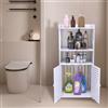 LANTUS Armadietto portaoggetti per WC, armadietto, mensole regolabili, piedini impermeabili, piccoli spazi, piccolo armadio bagno per bagno, soggiorno, 40 x 25 x 90 cm, bianco