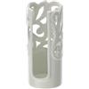Hervit Portabicchieri Jolie in Porcellana Bianca Traforata a Mano con Scatola Regalo - Porta Bicchieri di Design Elegante e Raffinato - Casa Ufficio Pausa caffè Arredo Cucina - 9x21cm