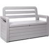 Plastmeccanica S.p.A. Cassapanca Panchina Baule Forever Spring Grigio 132,5 x 58 x 89 cm Toomax