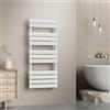 [neu.haus] Scalda Asciugamani da Parete Radiatore Scaldasalviette per Bagno Termoarredo ad Acqua Calda 120 x 50 cm Attacco Basso Centrale - Bianco