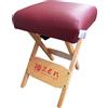 ZEN MASSAGE WARE ZEN - Sgabello pieghevole in legno con morbido cuscino - Sgabello per massaggio 48 x 33 x 33 cm - Sedia pieghevole per lettini da massaggio - Accessori per massaggio (bordeaux)