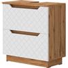 Vicco Mobile sottolavabo per bagno Lotta, Bianco, 59.8 x 62.5 cm