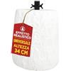 MOHOME Base Albero di Natale Tronco Effetto Legno Innevato Realistico 34 x Ø 32 cm Ceppo Base Rialzata Fino a 180 cm Supporto Robusto Stabile Resistente Addobbi Decorativi Natalizi