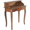 DESIGN DELIGHTS Secretaire Napoleon in Legno Massiccio Riciclato, Stile coloniale Vintage, 80 x 92 cm x 40 (L x A x P), scrittoio in Stile Shabby | Colore: 02 Marrone Chiaro