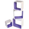 Cube Mensola Da Muro Libreria Scaffale Vari Colori Retrò Cubi Moderno LO02 (Bianco/Lilla)