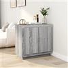 ROMHZKS Credenza Grigio Sonoma 80x40x75 cm in Legno Multistrato, Mobiletti Salvaspazio Offerte, Mobile Ingresso Salvaspazio, Adatto a camere da letto, soggiorni e ingressi