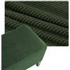 QOEUIUJ Fodera Ottomana, Copri Pouf Quadrato 50x50 80x80 40x40 60x60 100x100 90x90 110x110 Copertura Poggiapiedi Elastico in Jacquard, Cover/Protettiva for Sgabello(Army-Green,20x20in/50x50cm)