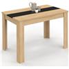 IDMarket - Tavolo da pranzo rettangolare ROZY 4 persone faggio e nero 110 cm