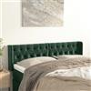 IBUQDDV Testiere Letto Matrimoniale Testiera Letto Matrimoniale Testata Letto Matrimoniale Spalliera Letto Matrimoniale Testiera ad Orecchio Verde Scuro 163x16x78/88 cm in Velluto per Dormitorio Salone