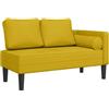 vidaXL Chaise Longue con Cuscini Giallo in Velluto, divano letto, divano imbottito, seduta da soggiorno, dormeuse, seduta da salotto, divano 2 posti