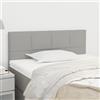 vidaXL Testiera Letto Singolo, Grigio Chiaro 100 x 5 x 78/88 cm Tessuto