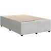 vidaXL Giroletto Velluto Grigio Chiaro 120x190 cm, Rete Letto con Piattaforma, Imbottito, Mobili Camera da Letto