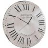 Loberon Rue Murillo Orologio - Ferro battuto a Mano - con Finitura Anticata, Bianco Antico/Nero