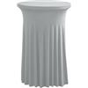 FANSU Tovaglie da Cocktail Rotonda, Tovaglia Tavolo Cocktail Tovaglia Spandex Copritavolo da Cocktail Tovaglia Bistrot Tovaglie Gonna Matrimonio per Feste Bar Nozze (80x110cm,Grigio Chiaro)