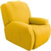 Chickwin Copripoltrona Relax Reclinabile, Copripoltrona Relax con Taschem, Quattro Stagioni Stretch Fodere Poltrona Relax Rimovibile Lavabile per Poltrona Reclinabile (1 Posto,Giallo Limone)