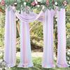 Chickwin Tinta Unita Drappeggio di Arco Nozze,2 Pezzi Sospeso Arco Matrimonio Tulle Tenda in Chiffon,Drappeggio per Arco Nuziale,Sfondo Decorazioni Matrimonio Cerimonie Feste (Multicolore,75x300cm)