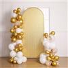 Mateju Copertura per Fondale ad Arco di Nozze in Paillettes Brillante, Sfondo Fotografia Superiore Rotonda (Nessun Supporto) per Feste di Compleanno, Anniversari, Matrimoni (Oro,200x100cm)