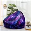 FANSU Pouf Poltrona (Senza Riempimento), 3D Cielo Stellato Poltrona Sacco 100x120cm Poltrona Pouf Poltrona con Zip Poltrona a Sacco per Interni, Casa, Soggiorno