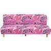Hixingo Copridivano Senza Braccioli Lavabile, Copridivano 3 Posti Stampa Leopardata Antiscivolo, Copri Divano Elasticizzato Fodera per Divano Letto Clic Clac (M:160-190cm,Rosa)
