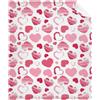 Chickwin Coperta di Flanella, Motivo Cuore d'Amore 3D Coperta in Pile per Divano Coperte Calda Morbida Coperta Letto Singolo Matrimoniale Una Piazza e Mezza (130x150cm,Cuore d'Amore Rosa)