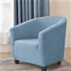 Hearda Copripoltrona 1 Posto, Jacquard Tinta Unita Copripoltrona, Elastico Copri Poltrona con Braccioli, Antiscivolo Cocktail Copri Poltrona, per Soggiorno Camera da Letto Club (Blu)