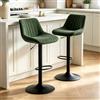 OrirsnugSet di 2 Sgabelli da Bar Similpelle, Girevoli a 360°,Verde