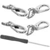 SHINEOFI 4 Pezzi Fibbie a Forma di Anello a d per Borsa in Lega di Zinco Resistente Argento Lucido, Accessori Multifunzionali per Borse, Cartelle, Tracolle e Collari per Animali Domestici