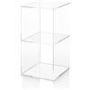 AQA DESIGN Mobiletto - carrellino/organizer multiuso 2/3/4 ripiani, struttura in Plexiglass, salvaspazio per bagno, cucina, ufficio - Trasparente - 30x30x60 cm