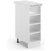 Vicco Scaffale da cucina Fame-Line, Bianco, 30 cm, PL Marmo, per la combinazione con altri moduli della serie Fame-Line