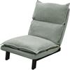ML DESIGN modern living ML-Design Sedia da Terra Grigio-Verde in Lino con Schienale Regolabile 90-180° Struttura in Acciaio Imbottito Poltrona Relax Cuscino da Pavimento Divano Pigro per Meditazione Poltroncina Lounge