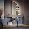 Vicco Tavolo da toilette Melisa, Grigio, 120 cm con illuminazione e sgabello, Altezza regolabile, perfetta per adattarsi alle esigenze individuali