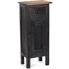 Design Delights - Armadietto in legno "Plant 80", 80 x 36 x 25 cm (altezza x larghezza x profondità), legno riciclato in mogano, stile Shabby Chic, colore: 04, nero naturale