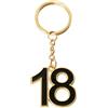 Doni Bomboniere Diciottesimo 12PZ Portachiavi con Il Numero 18 Idee Regalo Complete Originali Economiche