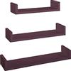 MODULARREDO | Calamita Set di 3 Mensole da Muro Viola Melanzana - Made in Italy