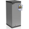 Sicignano Casalinghi Ingrosso Casalinghi Sicignano Armadietto Modulare in Resina a 1 Anta, Colonna Salvaspazio Stretta con Ripiani Regolabili, Mobile Multiuso per Interno, Esterno, Lavanderia e Bagno, Grigio (cm.34x38x85h, 2 Piani)