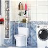 LANTUS Mobile portaoggetti per Toilette, 3 ETAGES Etagère portaoggetti in Metallo per Bagno WC Mobile Etagère sopra WC Risparmio Spazio Scaffale da Bagno (157 * 55 * 26 cm (Bianco))