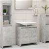 Gecheer Armadio da Bagno Grigio Cemento 60x33x61 cm in Truciolato,Mobile da Bagno,Armadietto Sottolavabo da Bagno,Mobiletto da Bagno e Cucina Armadietto Autoportante