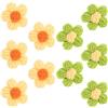 Healvian 10 Pezzi Fiore di Sbuffo all'Uncinetto e Accessori per Forcine Fai da Te, Decorazioni Floreali Leggere per Spille e Copricapi, Materiali Creativi per Artigianato e Colore Casuale