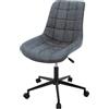 ML DESIGN modern living ML-Design Sedia da Scrivania Sedile in Similpelle Sgabello Girevole Antracite Struttura in Metallo Sedia da Ufficio Ergonomica Sedia Imbottita con Schienale Regolabile in Altezza Girevole a 360°