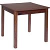 Liberoshopping Tavolo fisso da cucina sala da pranzo o ristorante in legno massello - stile rustico compatto e robusto - facile da montare - 100% made in italy (Noce Gamba Quadrata, 80x80)