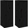 vidaXL Pensili 2 pz Neri 30x30x80 cm in Legno Massello di Pino