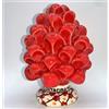 SICILIA BEDDA CAPACI Pigna Siciliana in Ceramica di Caltagirone Decorativa - H 11/12 cm - Rosso - Mod. Gambo Decorato Casuale