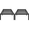 Yaheetech Set di 2 Rete Letto Singolo in Metallo 90 cm × 200 cm senza Testiera Spazio Aggiuntivo per Camera da Letto
