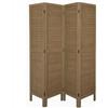 PEGANE Paravento persiana di 4 pannelli in legno, colore marrone - Dim : A170 x L160 cm
