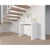 VE.CA.s.r.l. VE.CA - Tavolo Allungabile Mercurio, Made in Italy - Console Allungabile con Porta Prolunghe fino a 3 Metri, 14 Posti Bianco - Moderno da Sala da Pranzo (14 Posti, Bianco Frassinato)