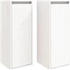 vidaXL Pensili 2 pz Bianchi 30x30x80 cm in Legno Massello di Pino