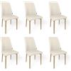 SAMIRA Sedia da pranzo imbottita in pelle - Francine (6, Beige)